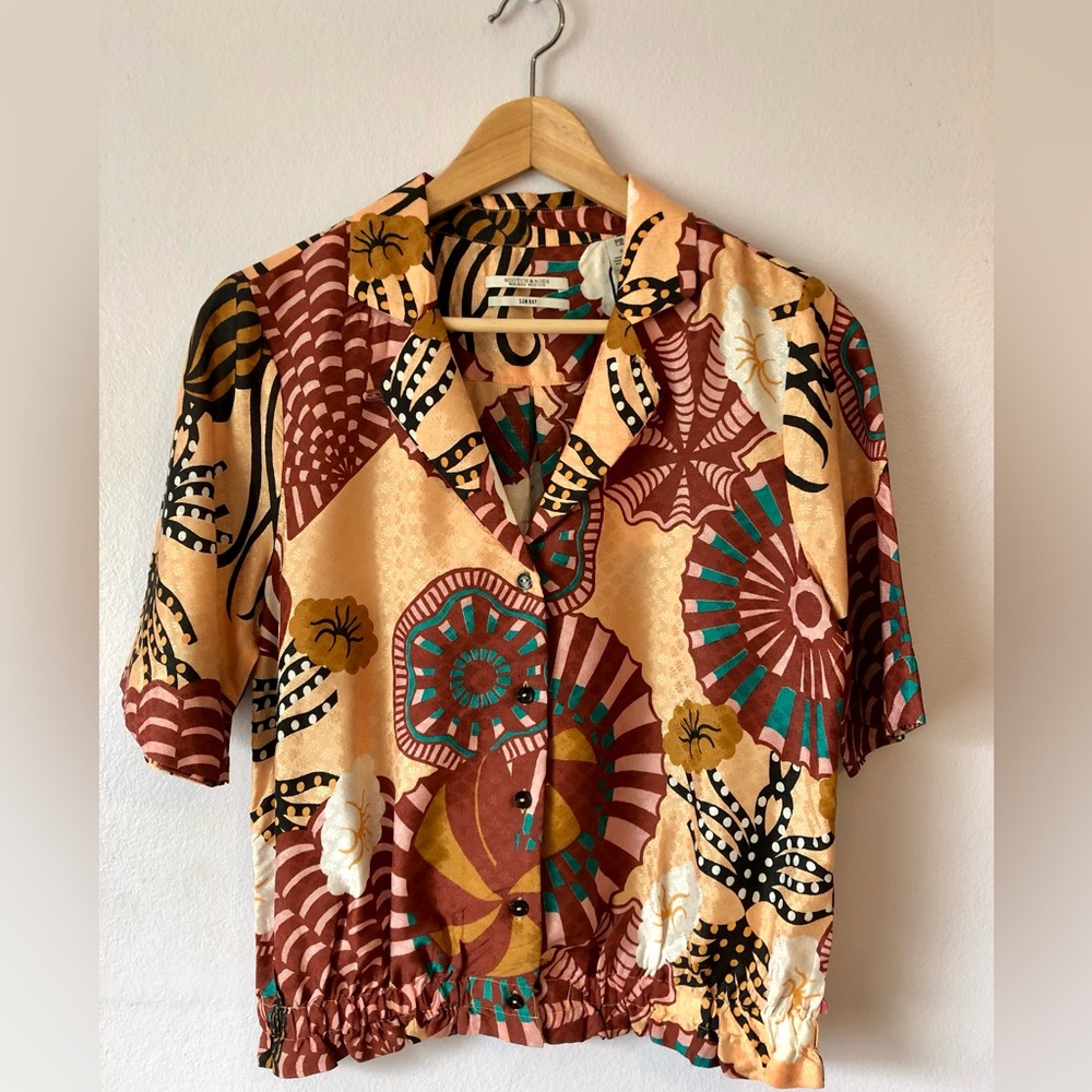 Scotch & Soda Women’s Sunray Print Viscose Shirt, Size Small